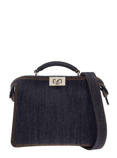 fendi peekaboo essential small|fendi denim peekaboo.